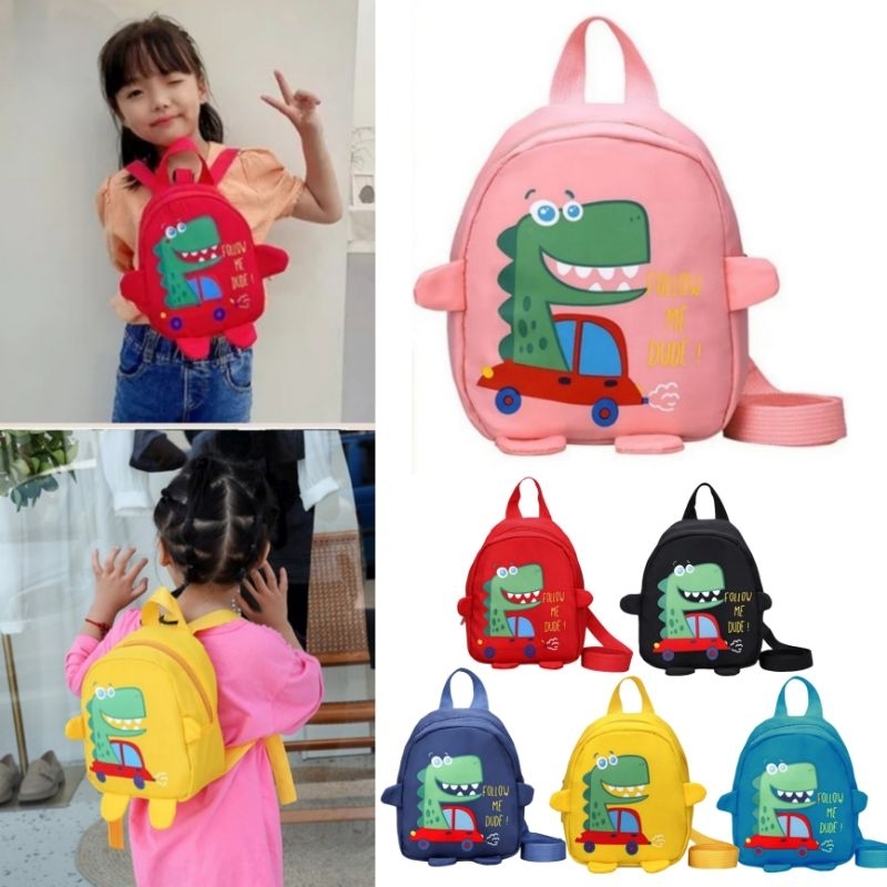 Hot Sale Ransel Dinosaurus Kartun Lucu Tas Sekolah PAUD-TK Anak Laki-laki Perempuan