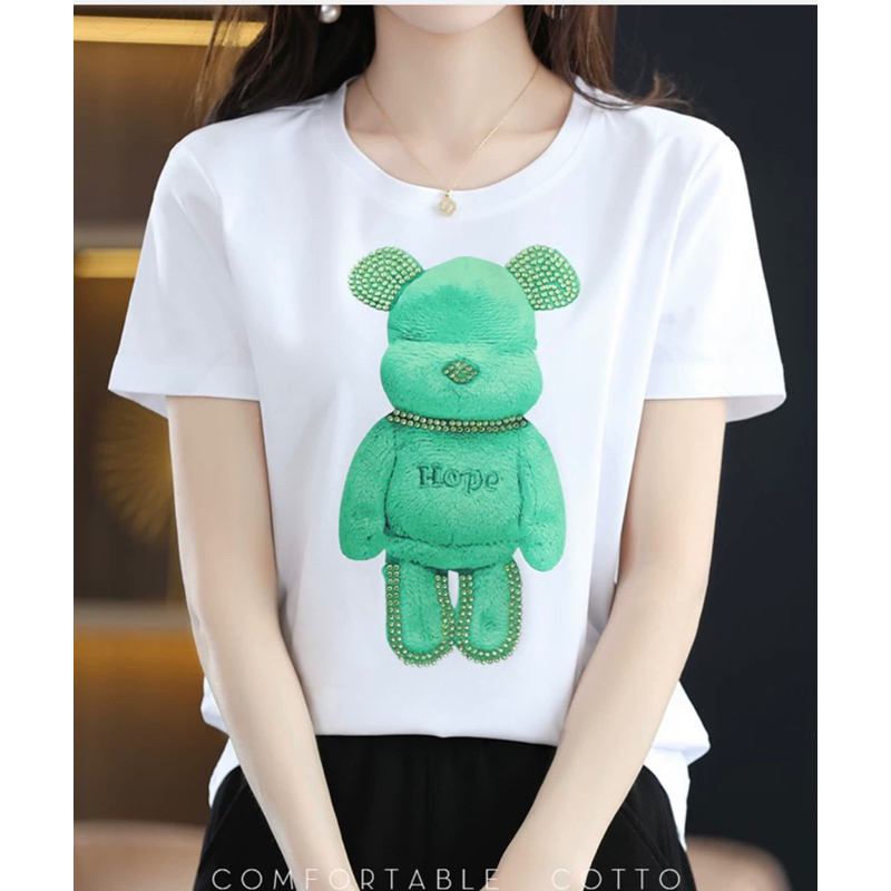 Kaos Baju Atasan Wanita Bahan Lembut Impor Murah 020