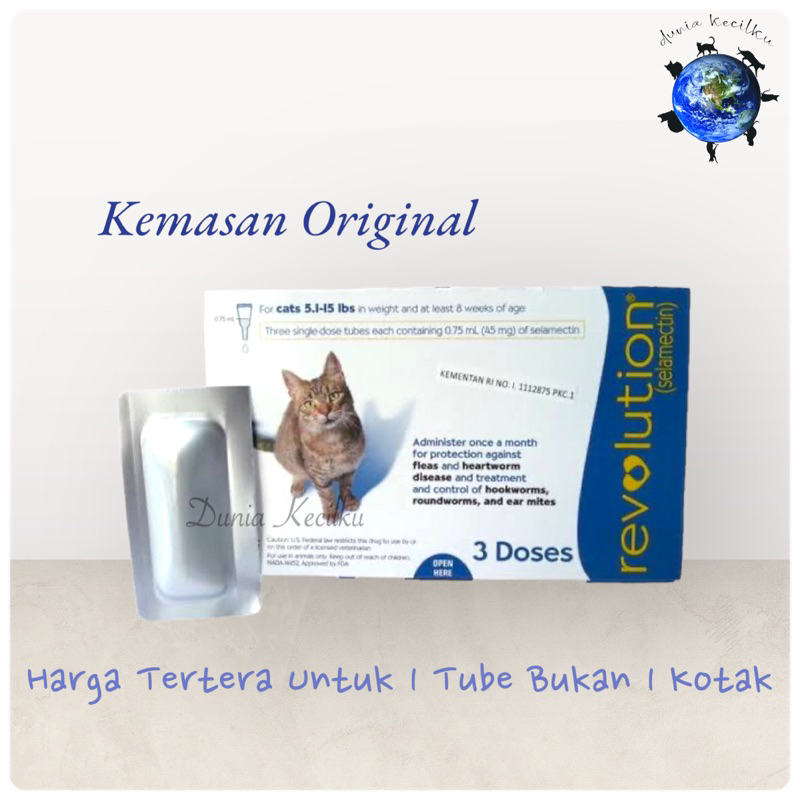 Revolution Cat Blue  / Obat Kutu Kucing 1Tube