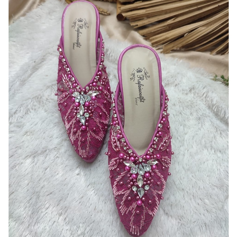 sepatu wedding wanita alena fushia 9cm