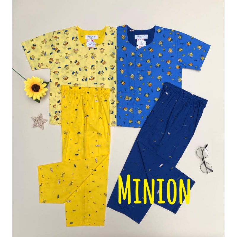 Piyama Niqta Minion anak & dewasa