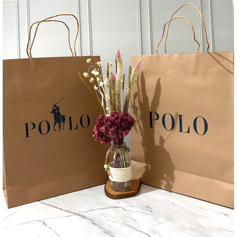Paper Bag Polo ( READY STOCK JKT ) Paper Bag Pembungkus Kado Paper Bag Branded