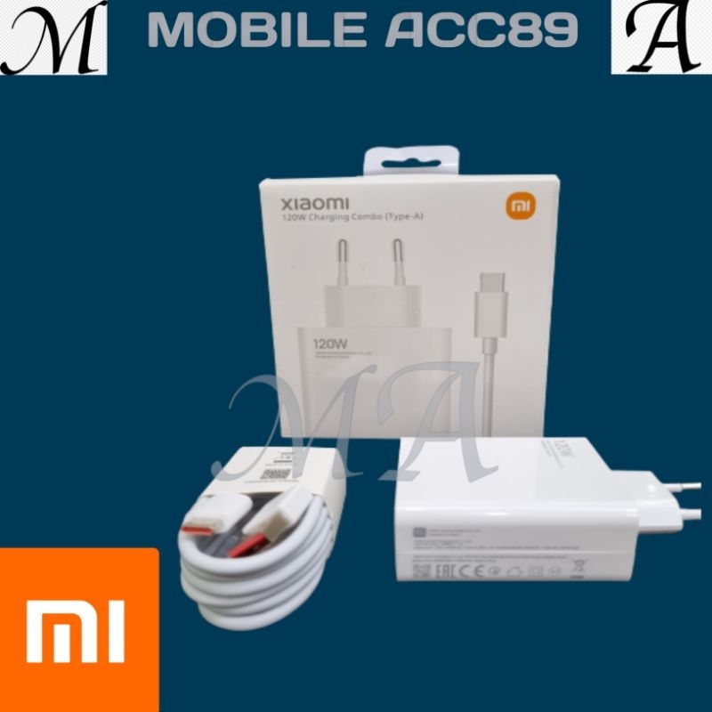 Charger Xiaomi Turbo Charger Type C 120 Watt Fast Charging Adaptor + Kabel