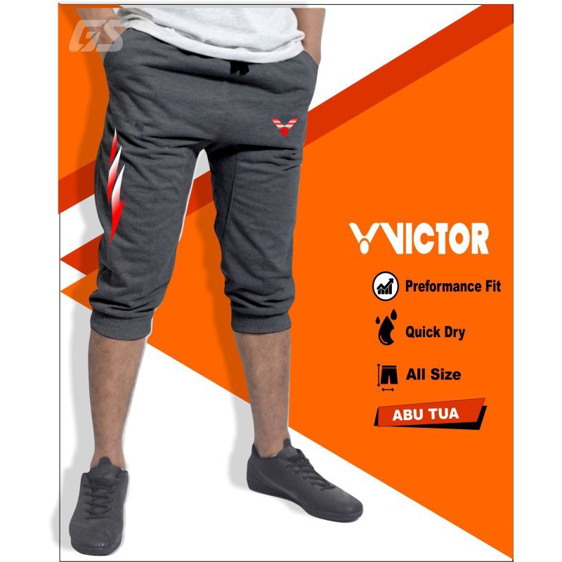 Celana badminton 3/4 victor olahraga pria wanita bulutangkis/joger pendek badminton 3/4