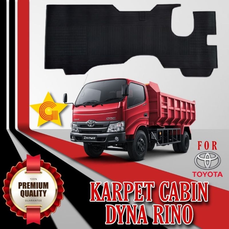 Karpet Karet Berlogo Toyota Dyna Rino 2015-2023 Truck Cabin Depan