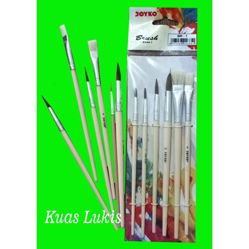 

1 Set kuas lukis 1pack/6Kuas Merk Joyko