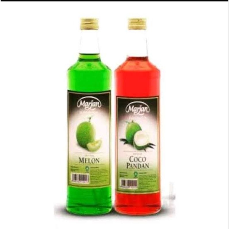 Sirup Marjan Cocopandan dan Melon 460 ml ( 1 dus isi 12 Botol )