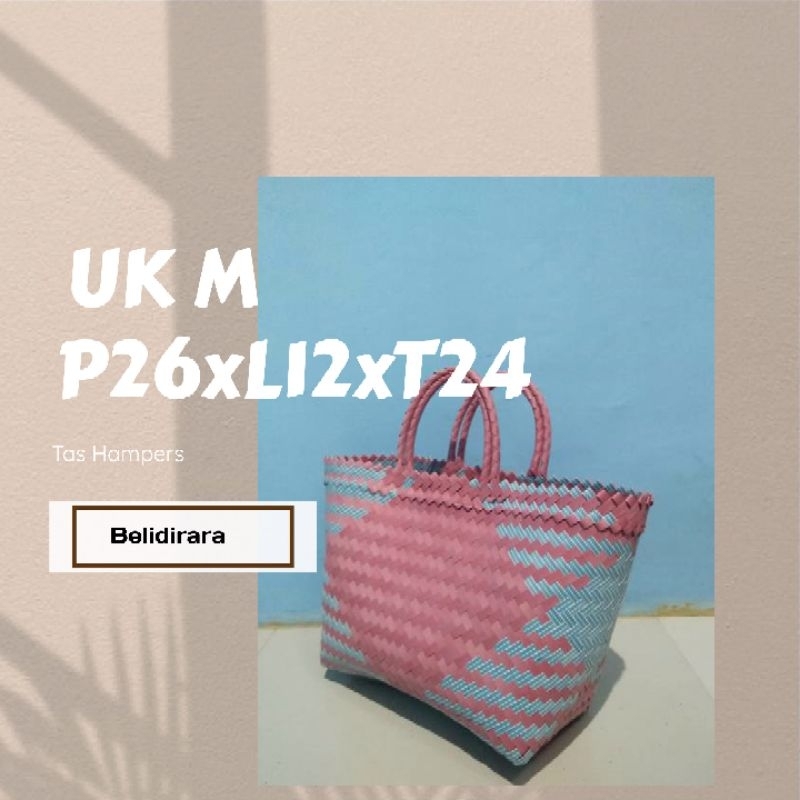 Tas Anyam Plastik Tas Hampers Medium