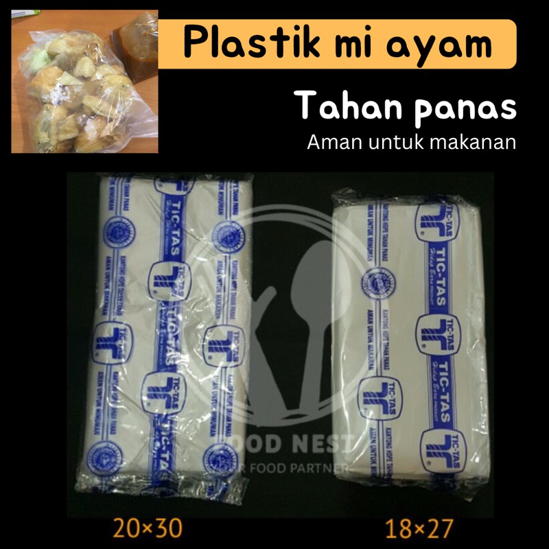 KANTONG PLASTIK MIE AYAM UKURAN 18X27 20X30 KANTONG HDPE UNTUK MIE AYAM MURAH KRESEK MIE AYAM