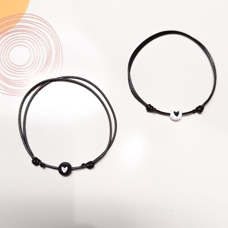 Gelang Tali Hitam Simple Gelang Couple Persahabatan Simple | Gelang Hitam Couple | Gelang Tali Tipis | Gelang Anti Air | Gelang Kapel Copel Coupel Capel