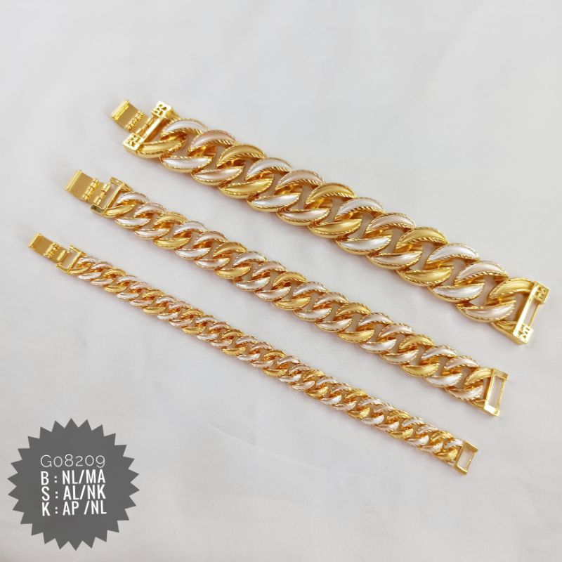 Gelang xuping sisik naga mix mewah gold G08209