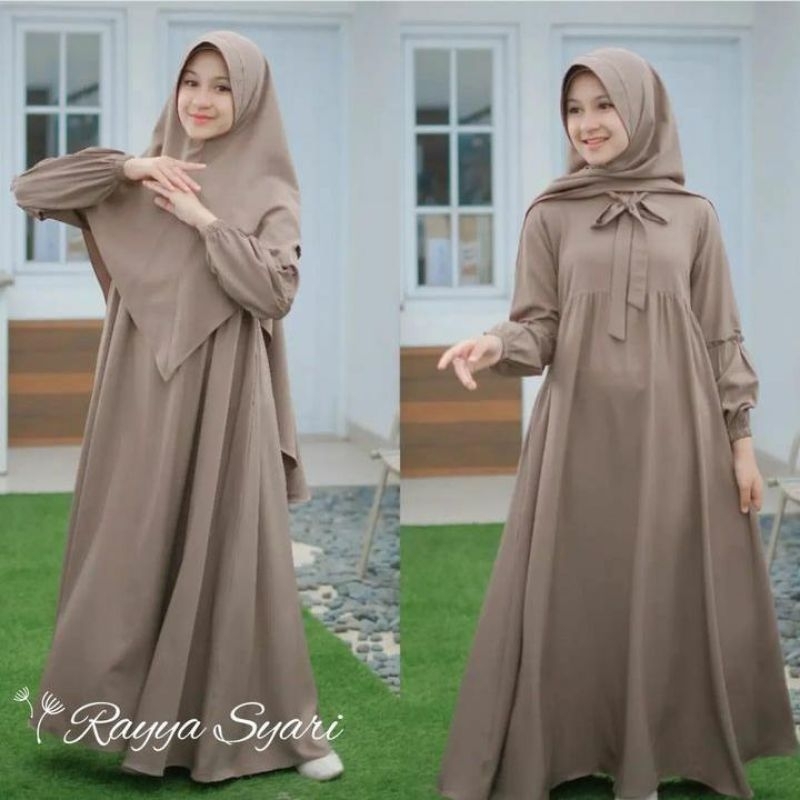 PROMO DISKON Raya Syar'i Kids Baju Gamis Anak Perempuan Umur 10 11 12 13 14 15 Tahun Bahan Katun Cre