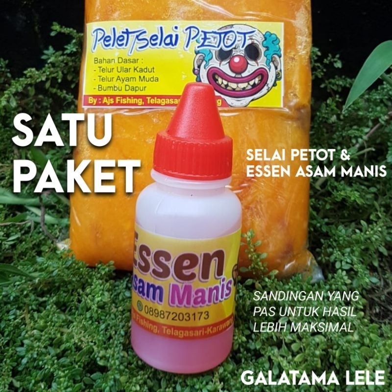 SATU PAKET UMPAN OLAHAN GALATAMA LELE SIAP PAKAI/ SELAI PETOT & ESSEN ASAM MANIS