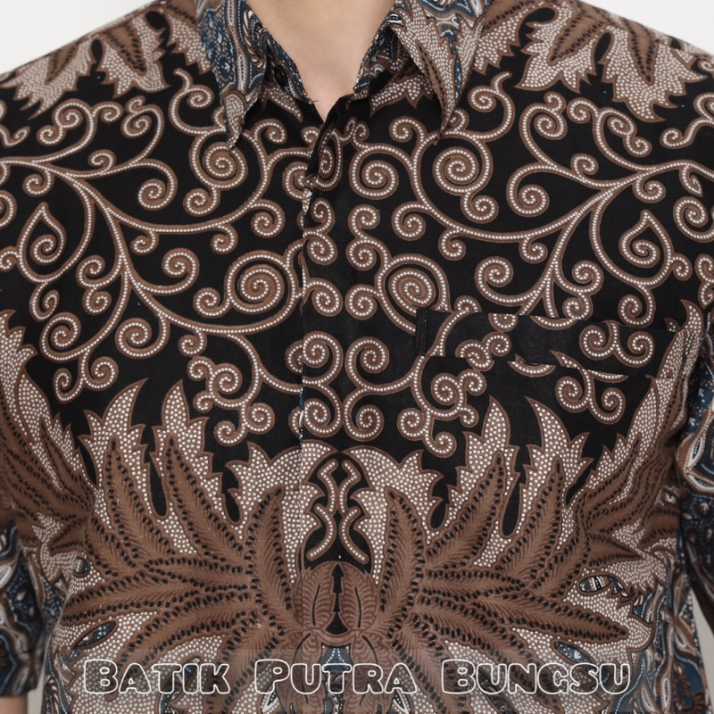 terlaris [full furing] kemeja batik pria lengan pendek premium batik pria anak muda katun halus