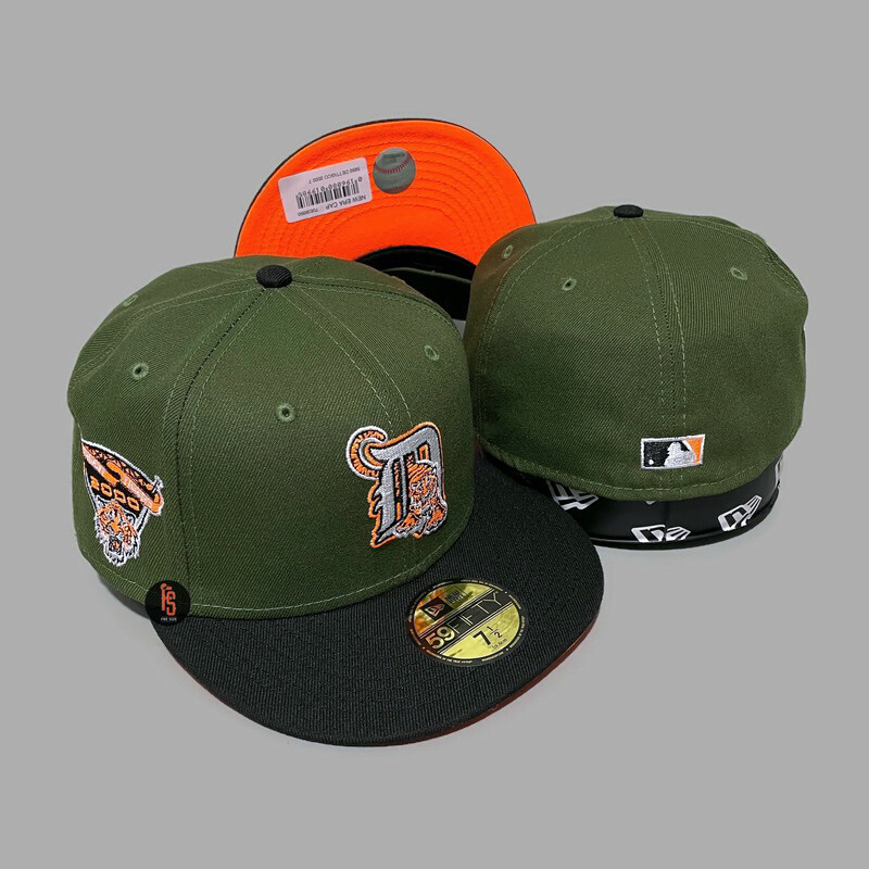 TOPI NEW ERA ORIGINAL 5950 2000 DETROIT TIGERS OLIVE BLACK UV ORANGE