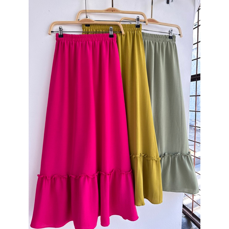 Rok serut kringkel airflow / Long skirt korean style