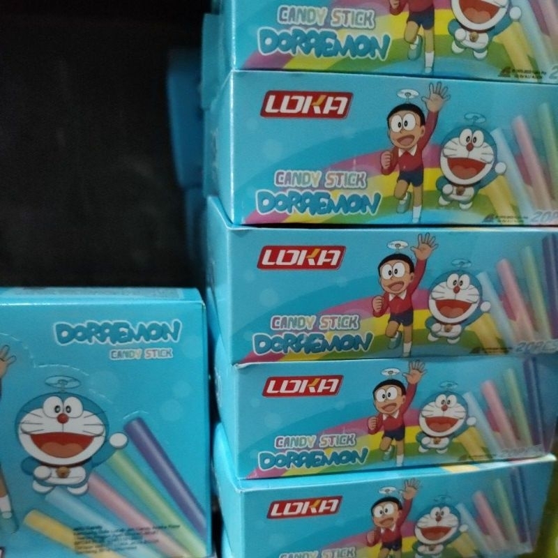 loka kembang gula lunak jeli aneka rasa doraemon jelly candy stick