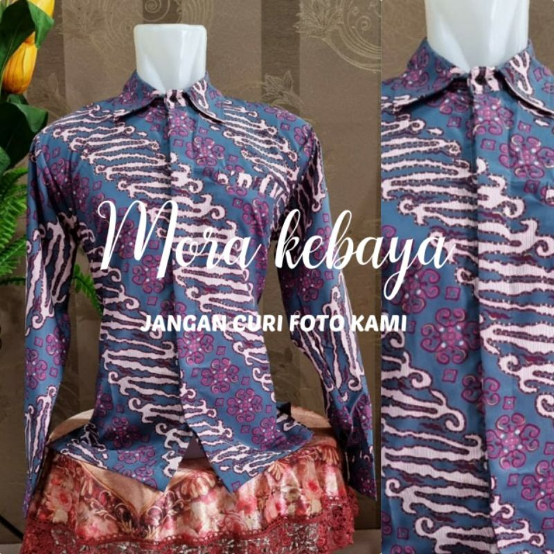 kemeja batik lengan panjang/kemeja batik/parang coklat