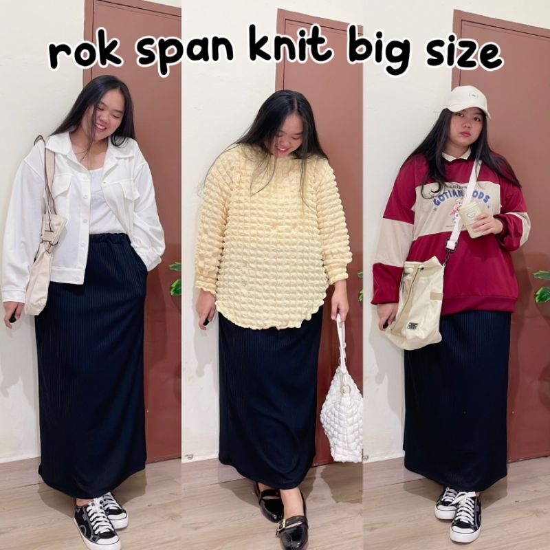 YUTTA ROK SPAN KNIT PANJANG JUMBO BIG SIZE OVERSIZE