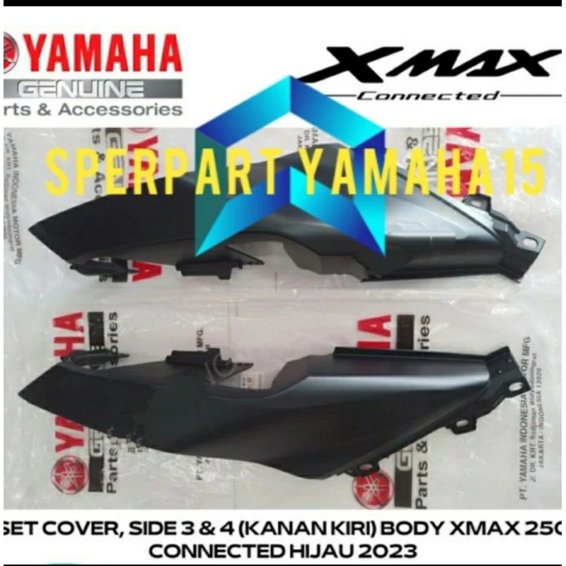 COVER BODY BELAKANG XMAX NEW 250 CONNECTED HIJAU DOFF ORIGINAL