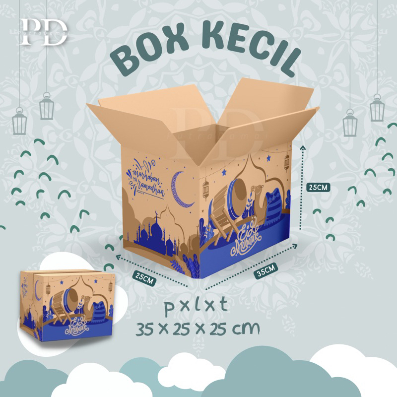 

BOX KECIL COKLAT UK. 35 x 25 x 25 cm Kardus / Box Parcel Lebaran / Dus Idul Fitri
