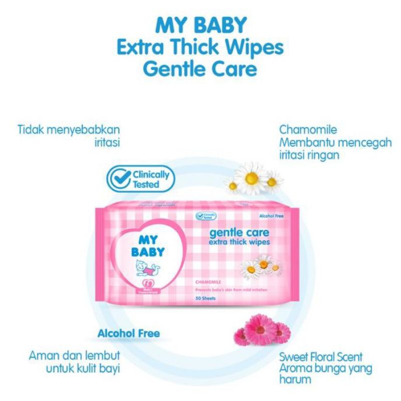 My baby wipes gentle care 50s + 50s / Tisu basah