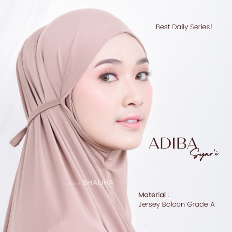 JILBAB INSTANT SYARI / HIJAB BERGO SYARI / HIJAB JERSEY MENUTUP DADA / HIJAB SYARI DENGAN TALI BELAK