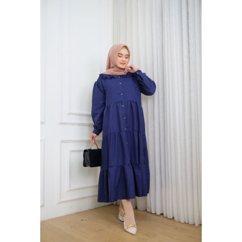 KIRANIA DRESS MIDI KATUN PREMIUM//.MIDI DRESS JUMBO