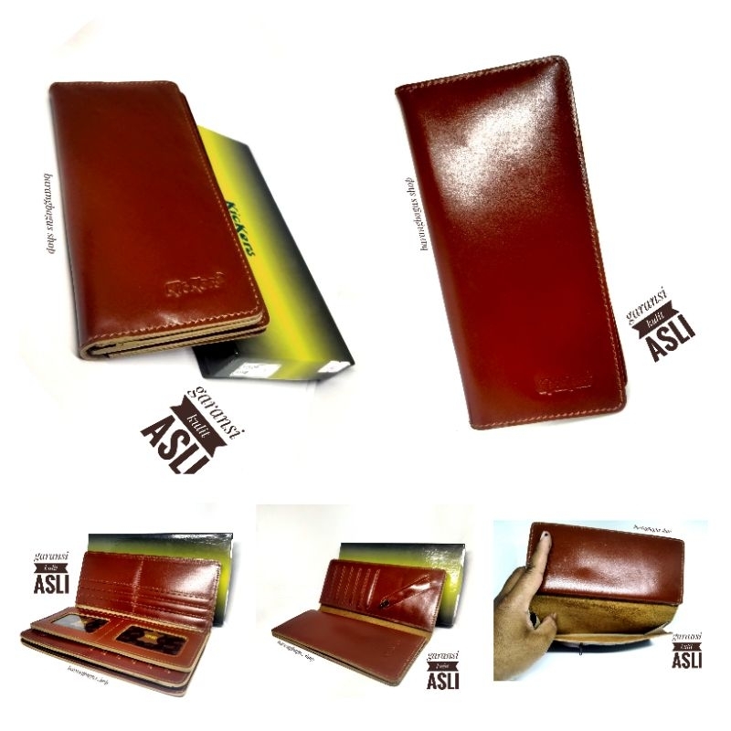 Dompet panjang garansi full Kulit asli Pria wanita Import kickers