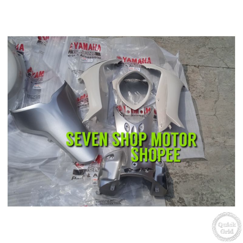 COVER SAYAP DEPAN SET FINO 125 PUTIH CREAM YAMAHA ORIGINAL YGP