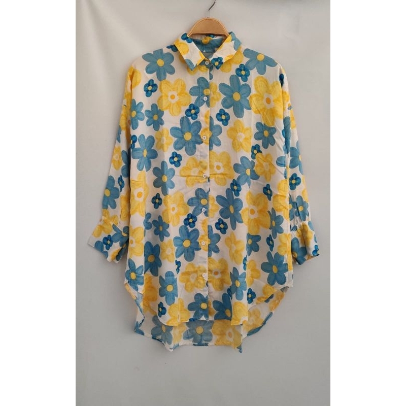 kemeja wanita/oversized floral shirt