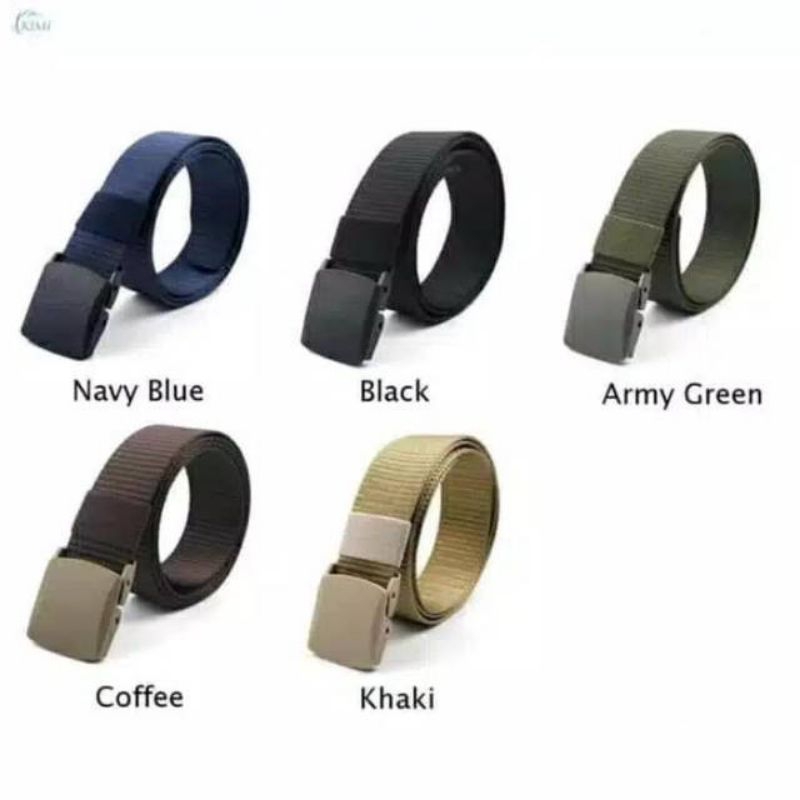 ikat pinggang gesper x rai anti detektor pendeng pria military kanvas tactical