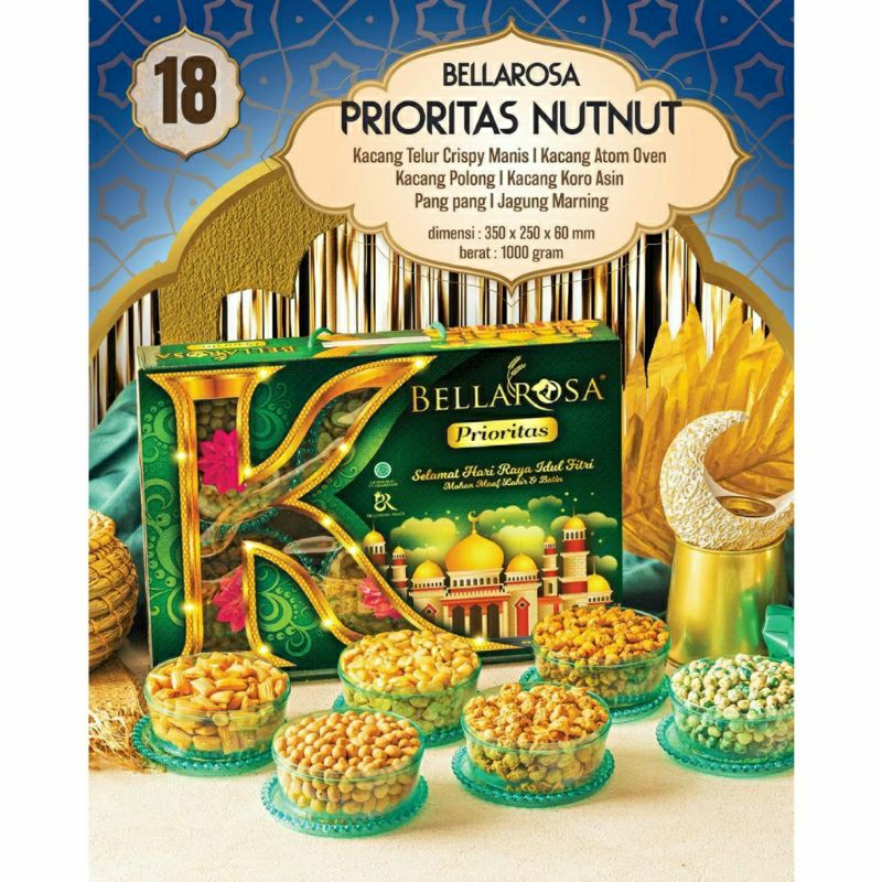 

PROMO BELLAROSA PAKET NUT NUT HAMPERS KUE LEBARAN KUE KACANG PARCEL LEBARAN PARCEL KUE