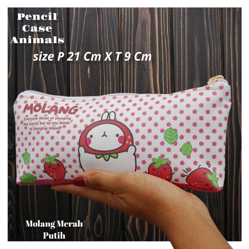 PENCIL CASE/TEMPAT PENCIL /POUCH MINI MOTIF DAUN TROPICAL DAN KAKTUS