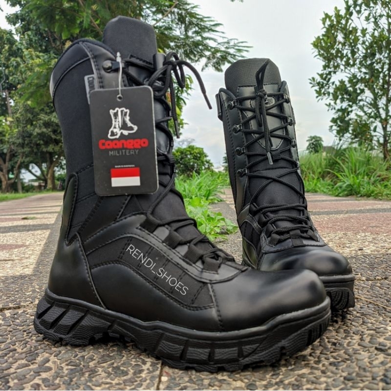 Sepatu pdl tni polri polpp security safety ujung besi tinggi 10inc