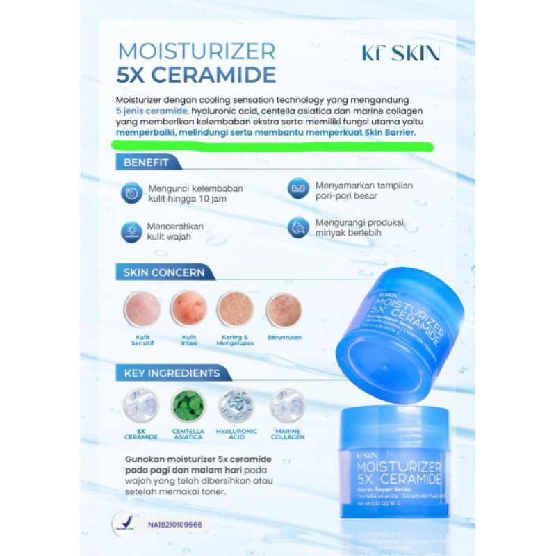 MOISTURIZER 5X CERAMIDE BY KFSKIN TERBARU