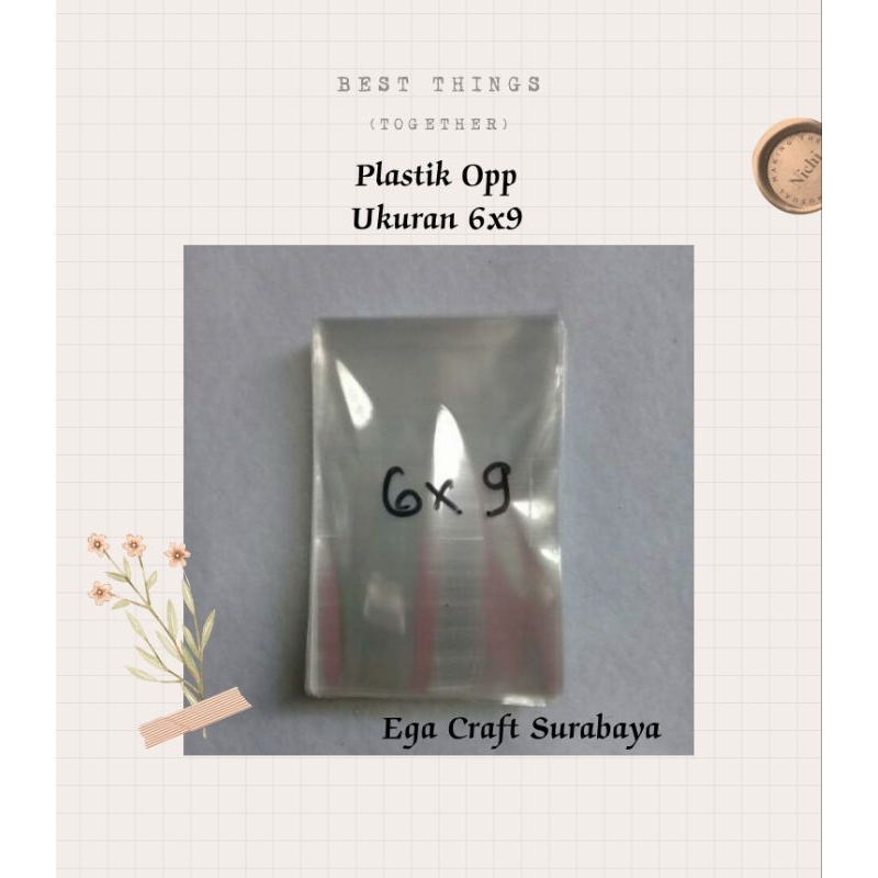 Plastik Opp Ukuran 6x9 - Plastik Opp Bening - Plastik Kemasan