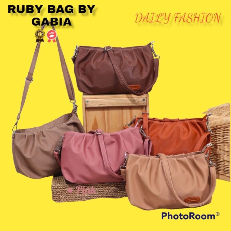 TAS SELEMPANG RUBY BAG BY GABIA BAHAN CHOCOLY ANTI AIR PREMIUM