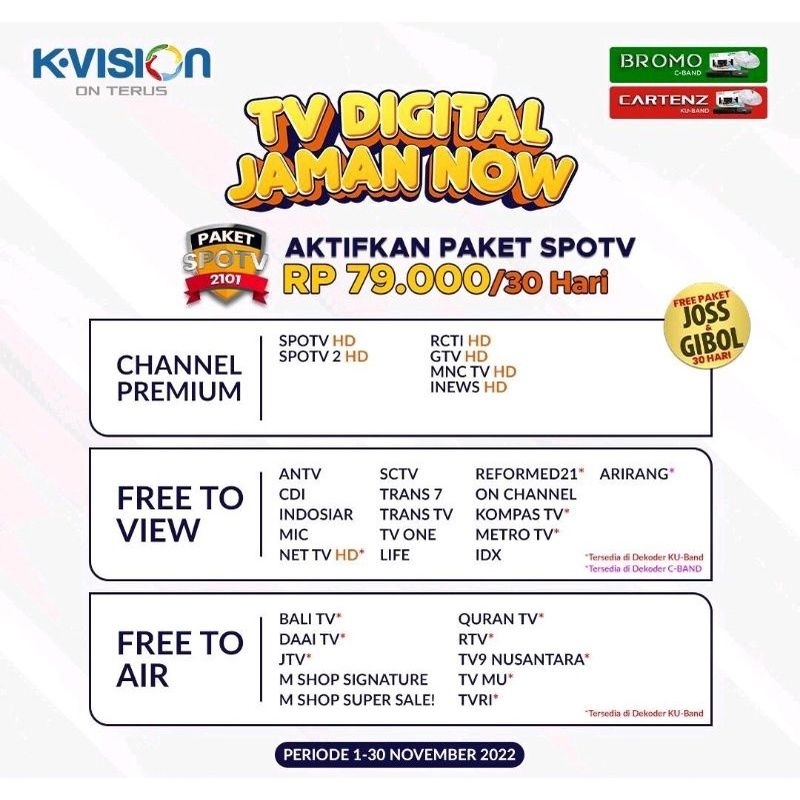 paket SPOTV K-VISION MotoGP, Badminton