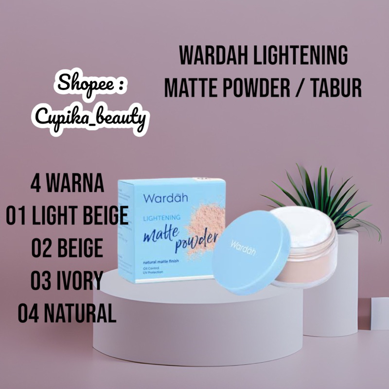 [pa] [ bedak tabur ] wardah lightening matte powder foundation || bedak tabur wardah lightening