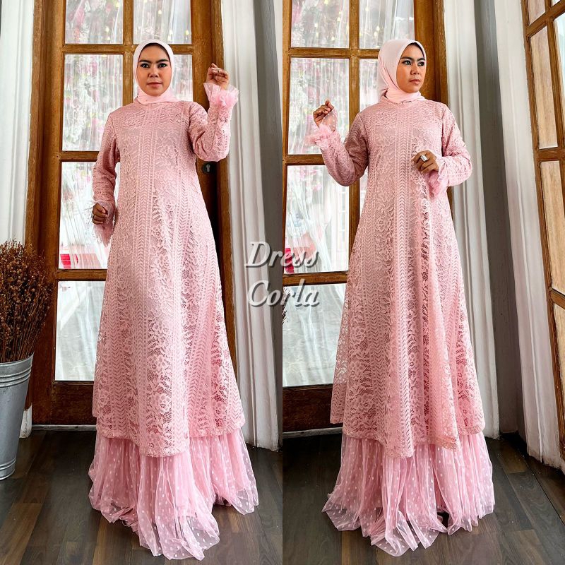 JUMBO LD 130CM//KEBAYA ORIGINAL//KEBAYA MODERN//GAMIS CORLA//BAJU PESTA BRUKAT//SERAGAMAN KELUARGA//BAJU WISUDA//BAJU LEBARAN//By MiraJaya//MDHBROTHER