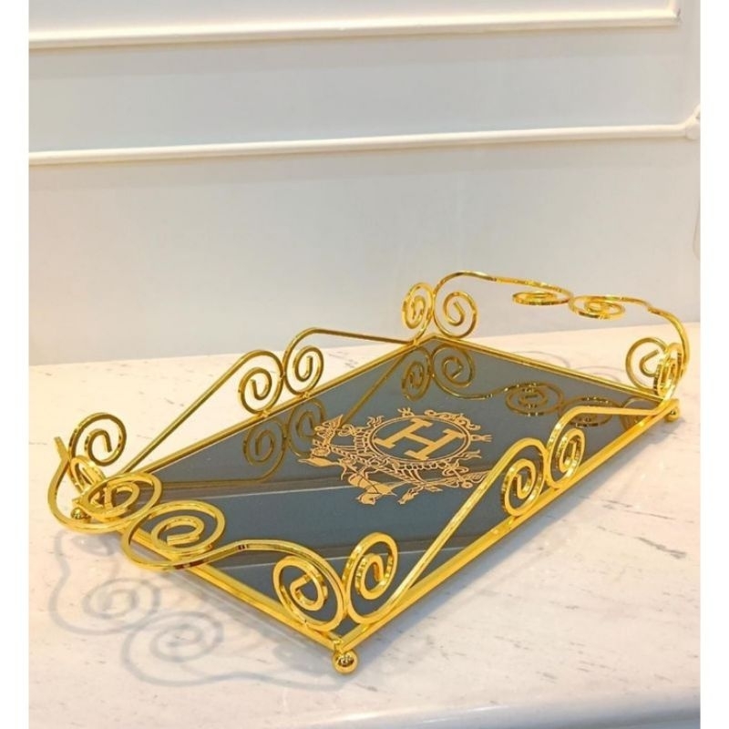 Nampan Sultan Gold Mewah Kualitas Premium / Nampan Mahar / Nampan Nikahan / Nampan Kue / Nampan Gela