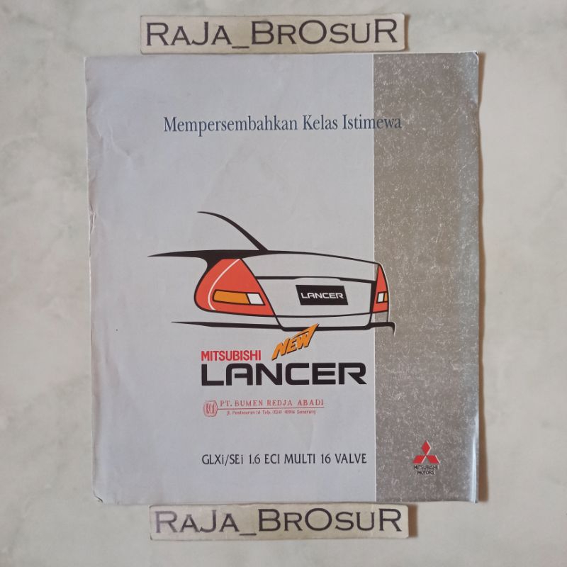 Poster brosur katalog leaflet jadul lawas Mitsubishi New Lancer GLXi/SEi 1.6 ECI Multi 16 Valve 1997
