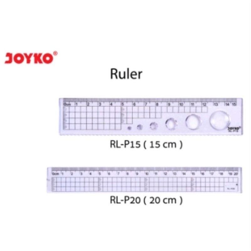 

penggaris JOYKOplastik kuat RL-P15 RL P20 Ruller 15 cm 20cm