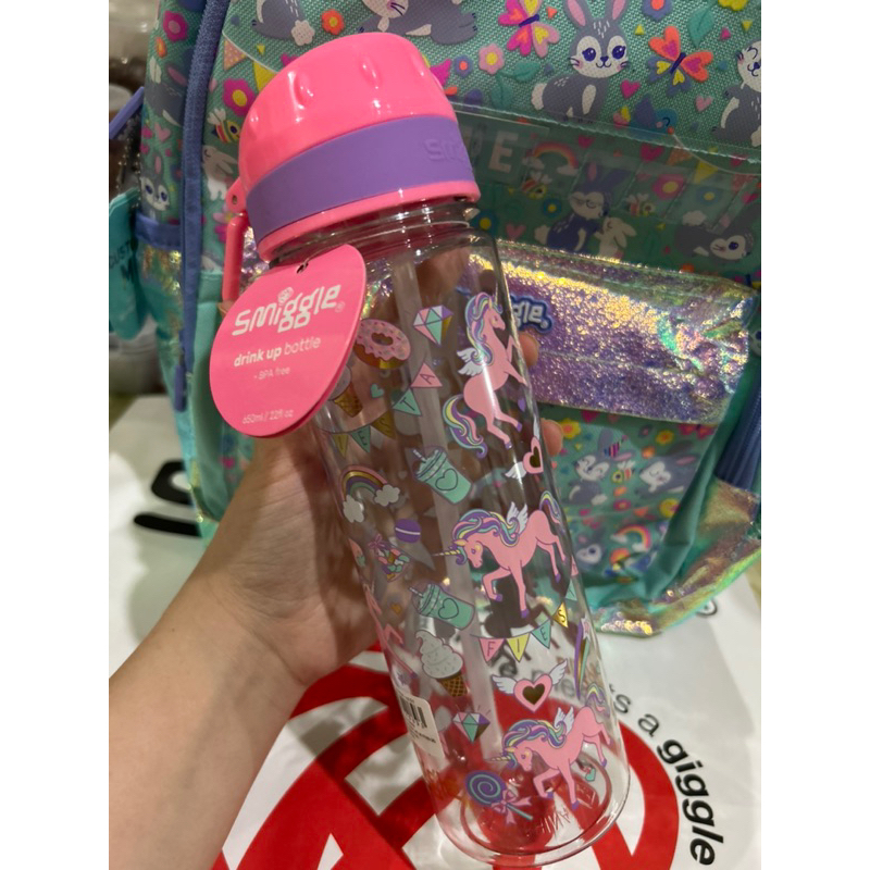 (NEW) SMIGGLE FIESTA UNICORN PINK  BOTTLE/BOTOL MINUM SMIGGLE