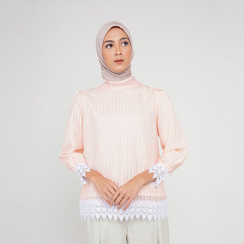 SALE anika top Salmon by Jenna and kaia