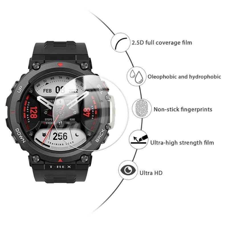 Anti Gores Tempered Glass Amazfit T-Rex 2 / T-Rex Pro / T-Rex Full Screen Protector