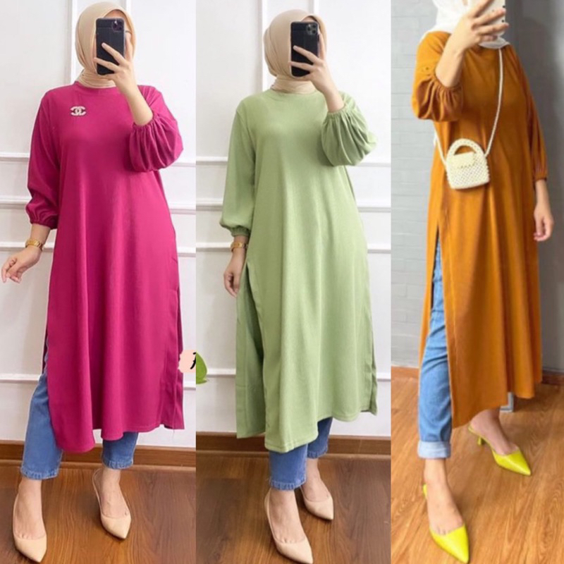 Kayra Knit Tunik || Tunik Knit || Tunik Rajut Halus