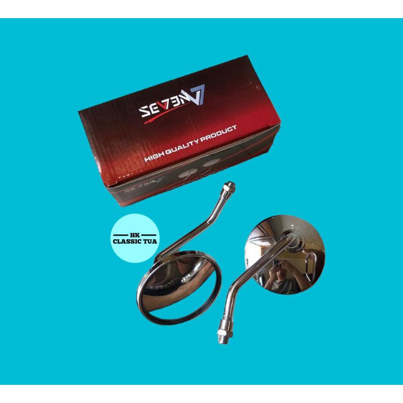 kaca spion retro bulat tangkai pendek honda drat 14 cb cg gl megapro tiger win c70 c50 s90 c700 supe