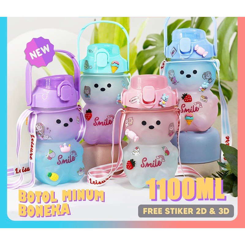 Botol Minum Anak / Botol Minum Murah / Botol Minum Boneka / Botol Minum Viral Gratis Stiker